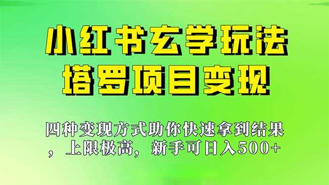 （7079期）新手也能日入500的玩法，上限极高，小红书玄学玩法，塔罗项目变现大揭秘-安索博客网