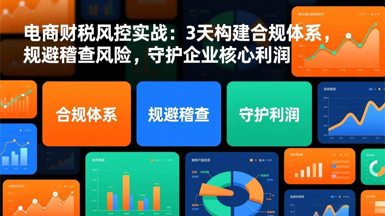 （17197期）电商财税风控实战：3天搞定合规，躲开稽查，守住公司核心利润-安索博客网