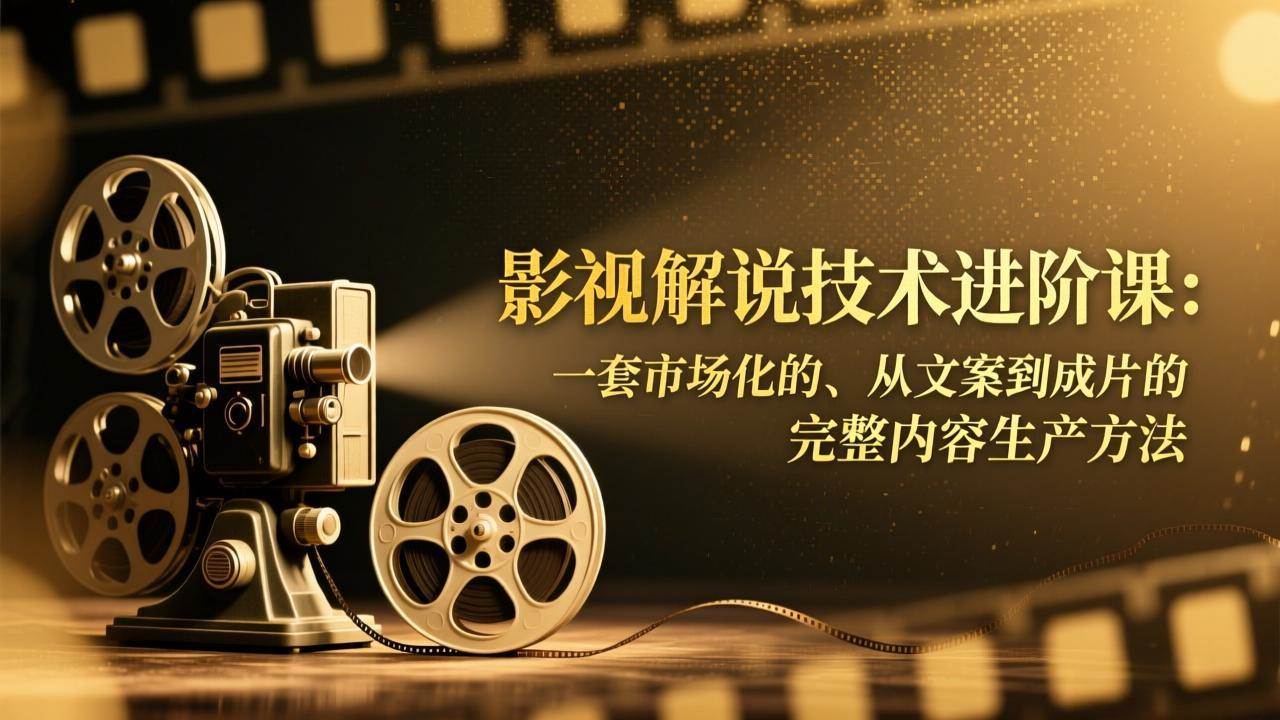 影视解说进阶课：手把手教你从写文案到做成片，搞懂一套能赚钱的内容方法-安索博客网