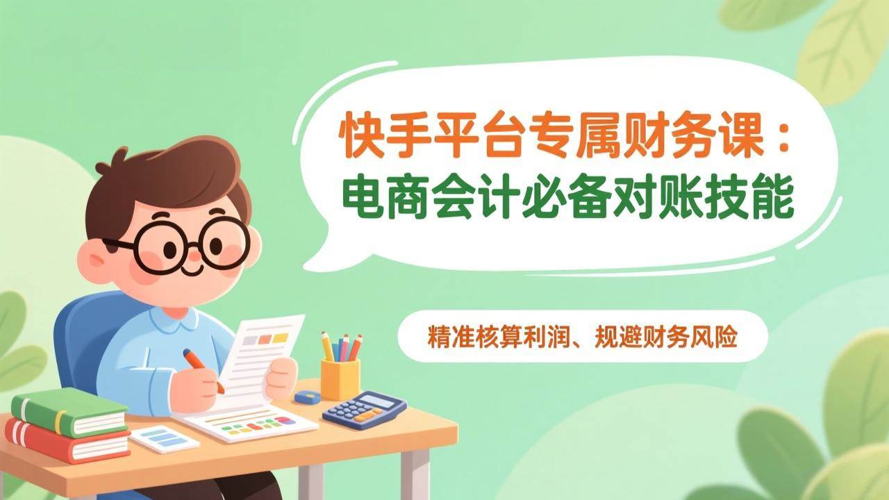 快手电商财务课：会计对账实战技巧，算准利润、避开风险-安索博客网