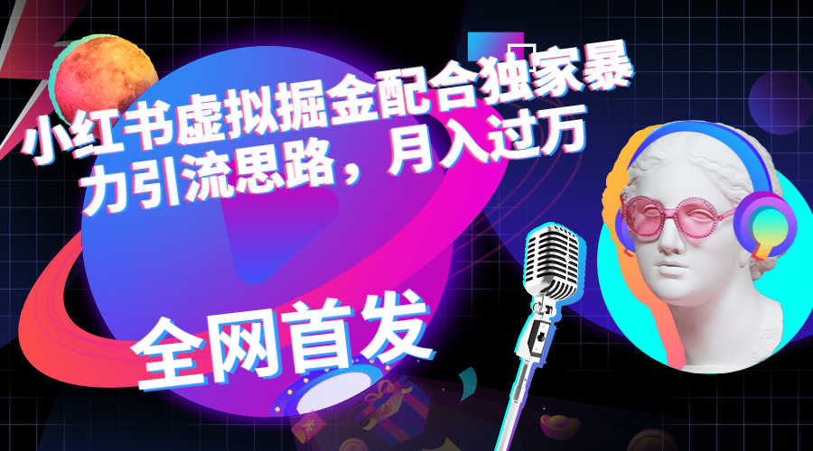 （6661期）小红书虚拟掘金配合独家首发暴力引流思路，月入过万-安索博客网