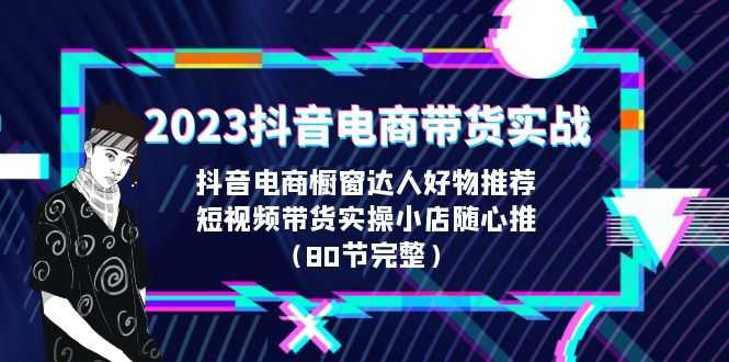 （6536期）2023抖音电商带货实战，橱窗达人好物推荐，实操小店随心推（80节完整）-安索博客网