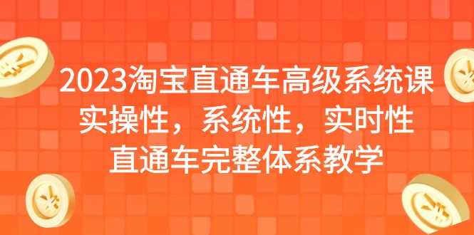 （6535期）2023淘宝直通车高级系统课，实操性，系统性，实时性，直通车完整体系教学-安索博客网