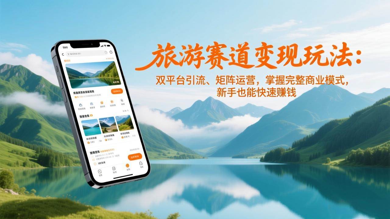 （17153期）旅游赛道怎么玩？双平台引流、矩阵运营，新手也能赚到钱-安索博客网