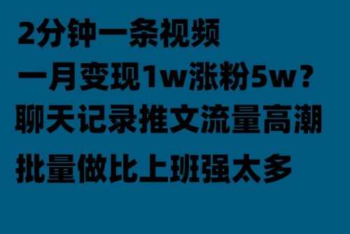 （6494期）聊天记录推文！！！月入1w轻轻松松，上厕所的时间就做了-安索博客网