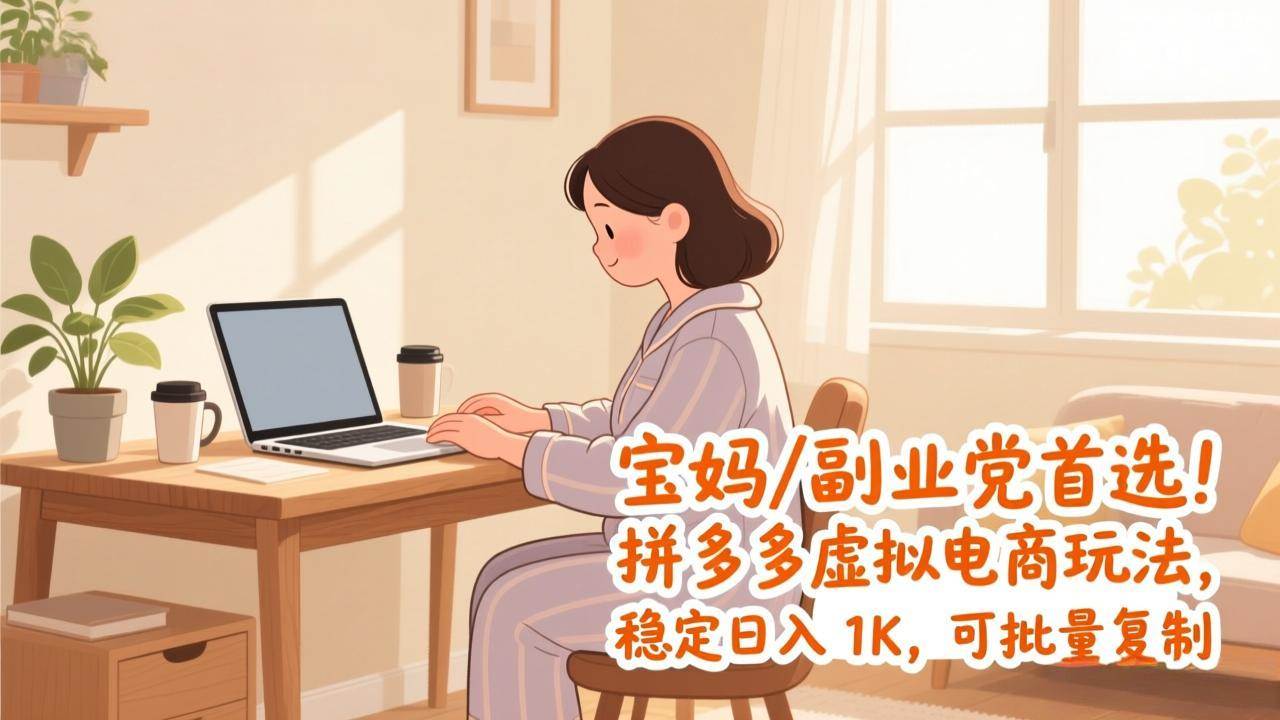 （17155期）宝妈/副业党必看！拼多多虚拟电商玩法，每天稳赚1000块，还能批量复制-安索博客网