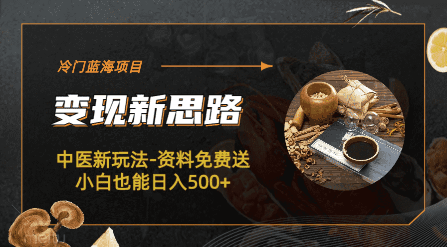 （6452期）冷门蓝海项目-中医新玩法-资料免费送小白也能日入500+-安索博客网