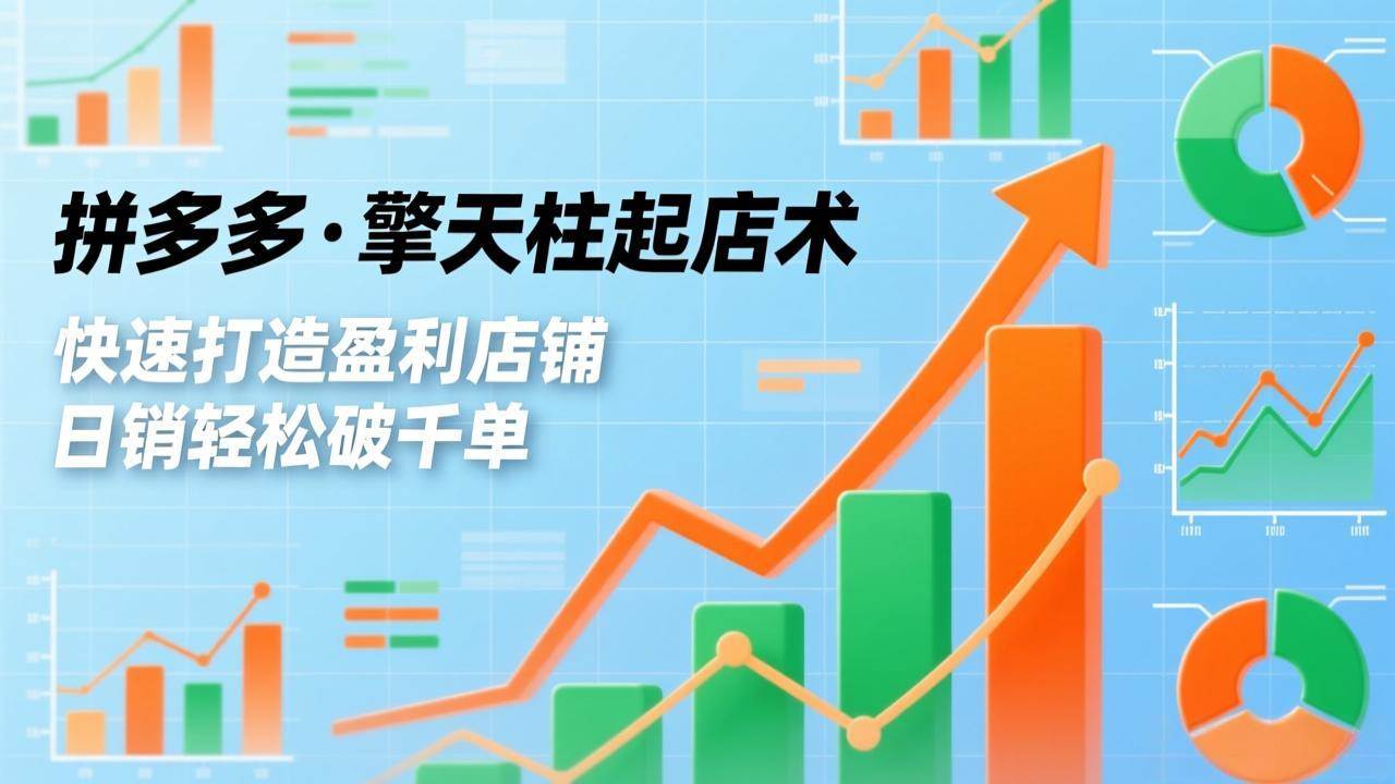 拼多多·擎天柱起店术：轻松爆流、利润起飞，日销破千单不是梦-安索博客网