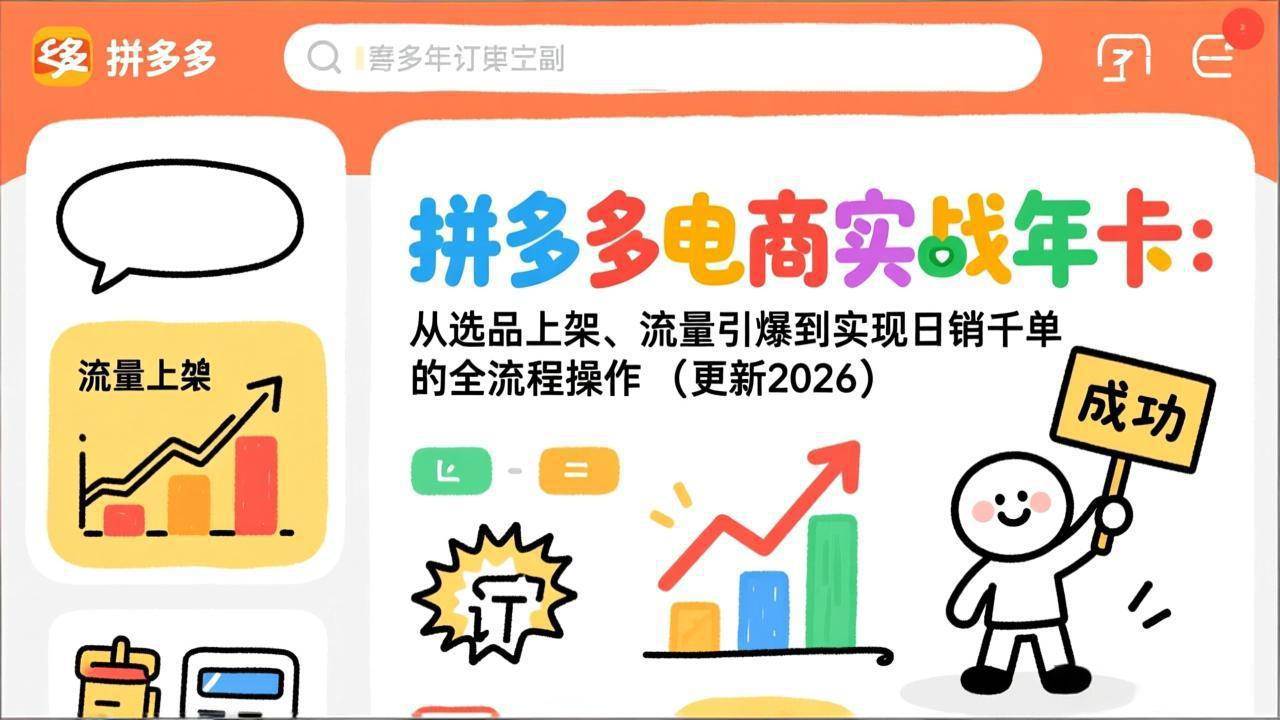 （17146期）拼多多电商实战年卡：从选品上架到日销千单，一步步带你玩转（更新2026）-安索博客网