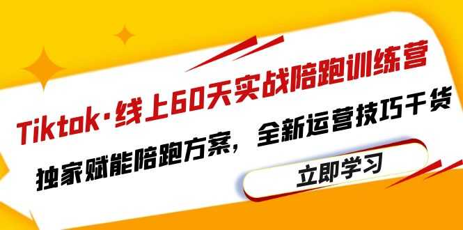 （6333期）Tiktok·线上60天实战陪跑训练营，独家赋能陪跑方案，全新运营技巧干货-安索博客网