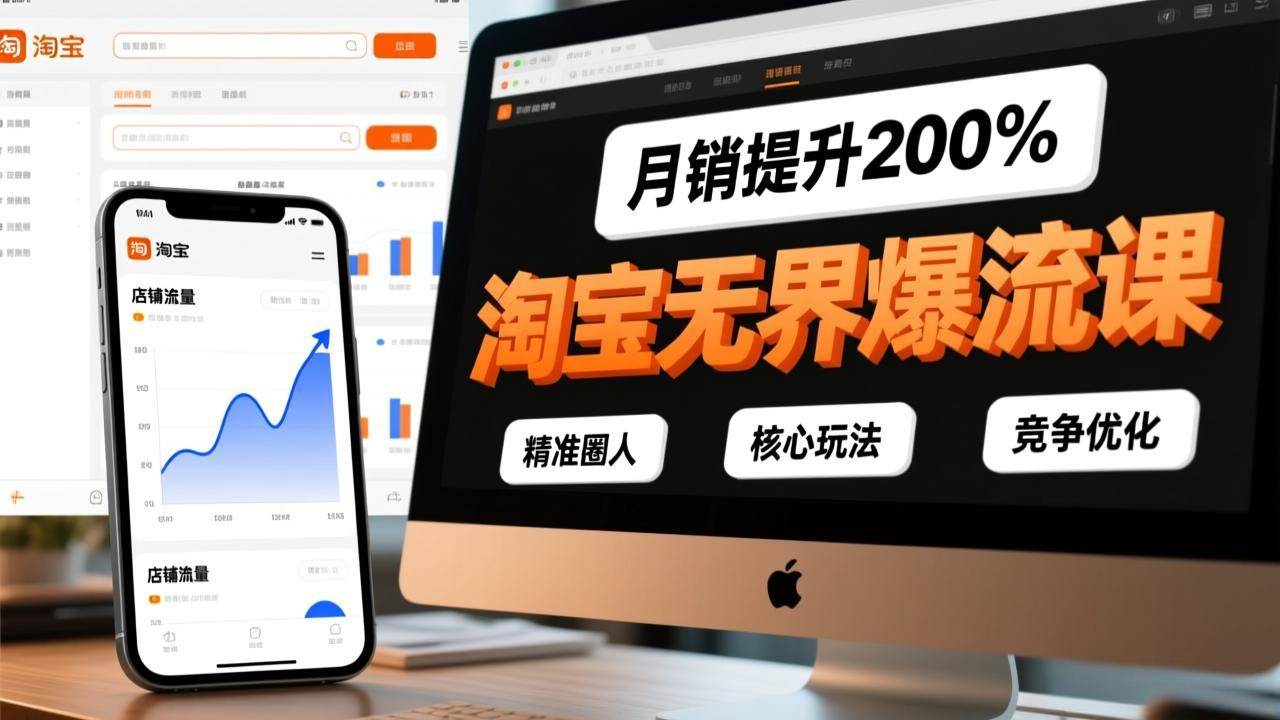 （17132期）淘宝无界爆流课，精准圈人、核心玩法、竞争优化，快速引爆店铺流量，月销提升200%-安索博客网