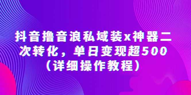（6186期）抖音撸音浪私域装x神器二次转化，单日变现超500（详细操作教程）-安索博客网