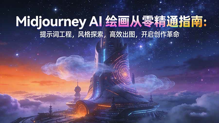 （17118期）Midjourney AI绘画从零到高手：提示词技巧、风格探索、高效出图，带你玩转创作新世界-安索博客网