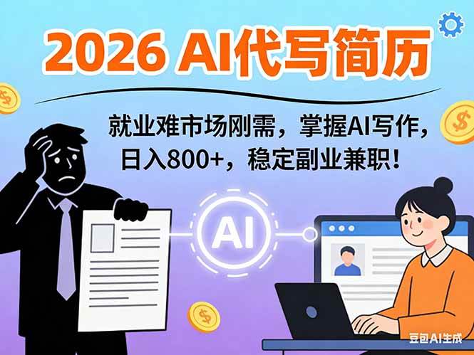 （17119期）AI帮你改简历，赚钱超简单！月入1-3万的秘诀，2026年市场大热门！-安索博客网
