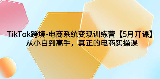 （6058期）TikTok跨境-电商系统变现训练营【5月新课】从小白到高手，真正的电商实操课-安索博客网