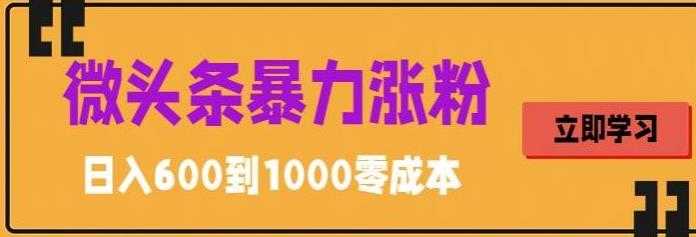 （5950期）微头条暴力涨粉技巧搬运文案就能涨几万粉丝，简单0成本，日赚600-安索博客网