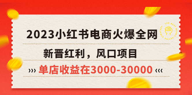 （5840期）2023小红书电商火爆全网，新晋红利，风口项目，单店收益在3000-30000！-安索博客网