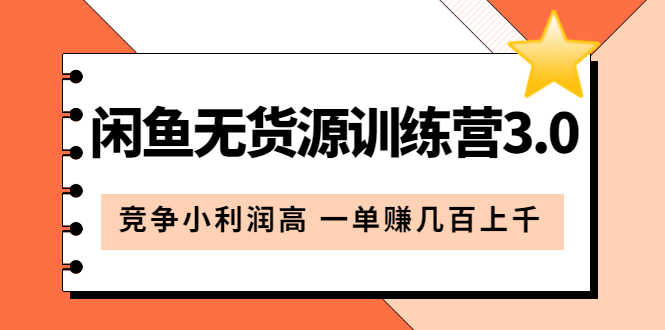 （5828期）闲鱼无货源训练营3.0：竞争小利润高 一单赚几百上千（教程+手册）第3次更新-安索博客网