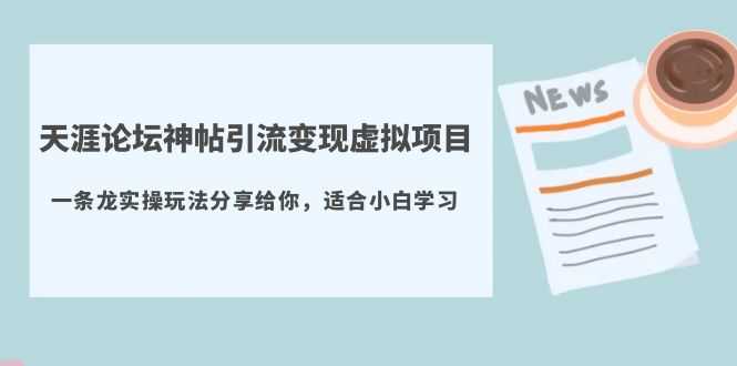 （5784期）天涯论坛神帖引流变现虚拟项目，一条龙实操玩法分享给你（教程+资源）-安索博客网