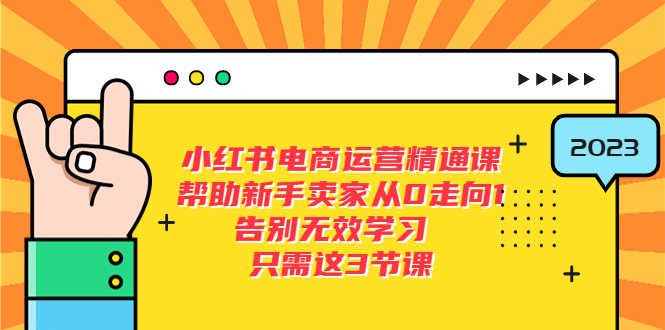 （5764期）小红书电商·运营精通课，帮助新手卖家从0走向1 告别无效学习（7节视频课）-安索博客网