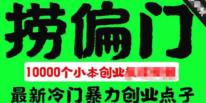 （5750期）千款捞偏门小本创业小项目，总有一款适合你【无水印】-安索博客网