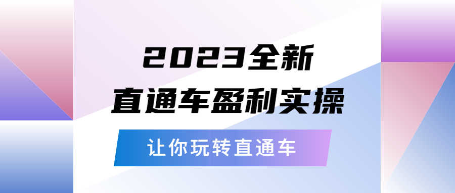 （5714期）2023全新直通车·盈利实操：从底层，策略到搭建，让你玩转直通车-安索博客网