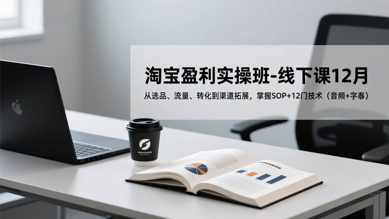 淘宝赚钱实操班-线下课12月，手把手教你选品、搞流量、提转化，还有渠道拓展，掌握SOP+12招（音频+字幕）-安索博客网