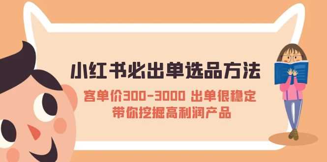 （5543期）小红书必出单选品方法：客单价300-3000 出单很稳定 带你挖掘高利润产品-安索博客网
