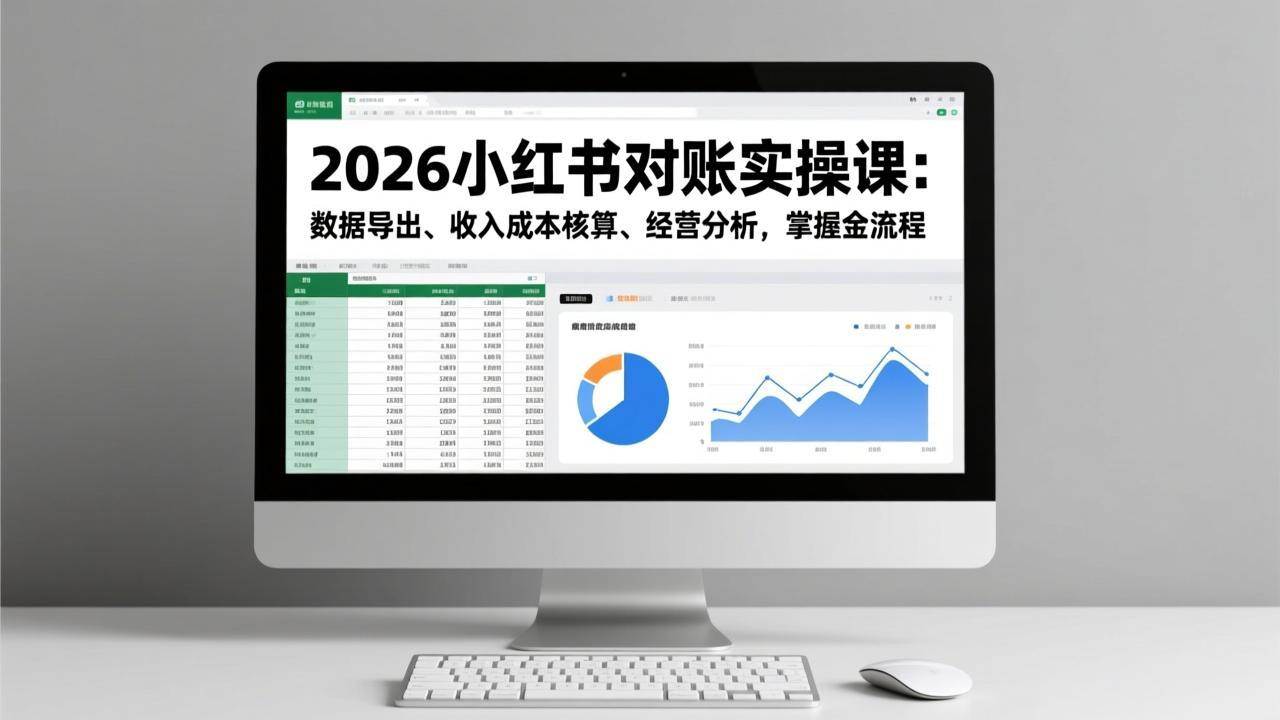 2026小红书对账实操课：轻松搞定数据导出、收入成本核算和经营分析-安索博客网