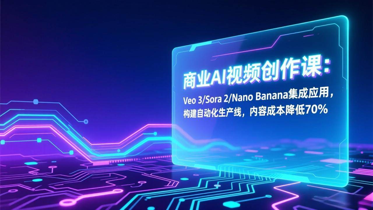 这课也太牛了吧！商业AI视频创作课，Veo 3、Sora 2、Nano Banana全搞定，内容成本砍掉70%！-安索博客网