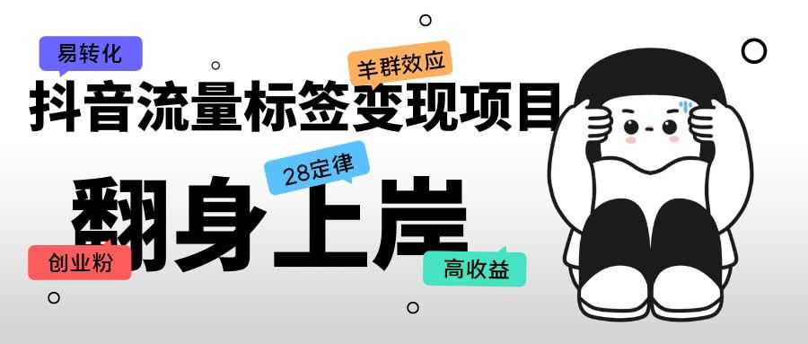 （5514期）抖音流量标签变现项目，抖音创业粉轻松转化，单价高收益简单-安索博客网