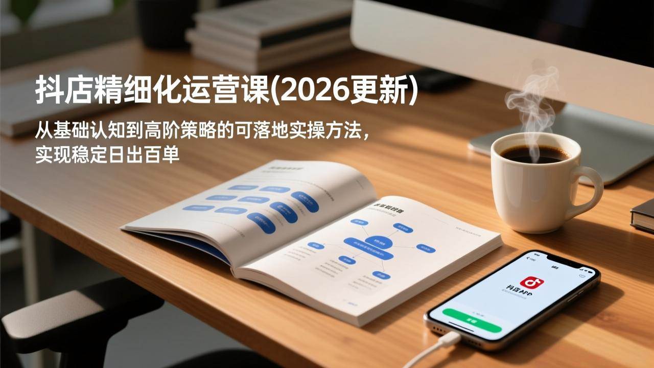抖店精细化运营课（2026新版）——从零基础到高阶玩法，手把手教你稳定日出百单-安索博客网