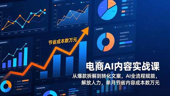 电商AI内容实战课，手把手教你用AI搞定爆款文案，省下几万块-安索博客网