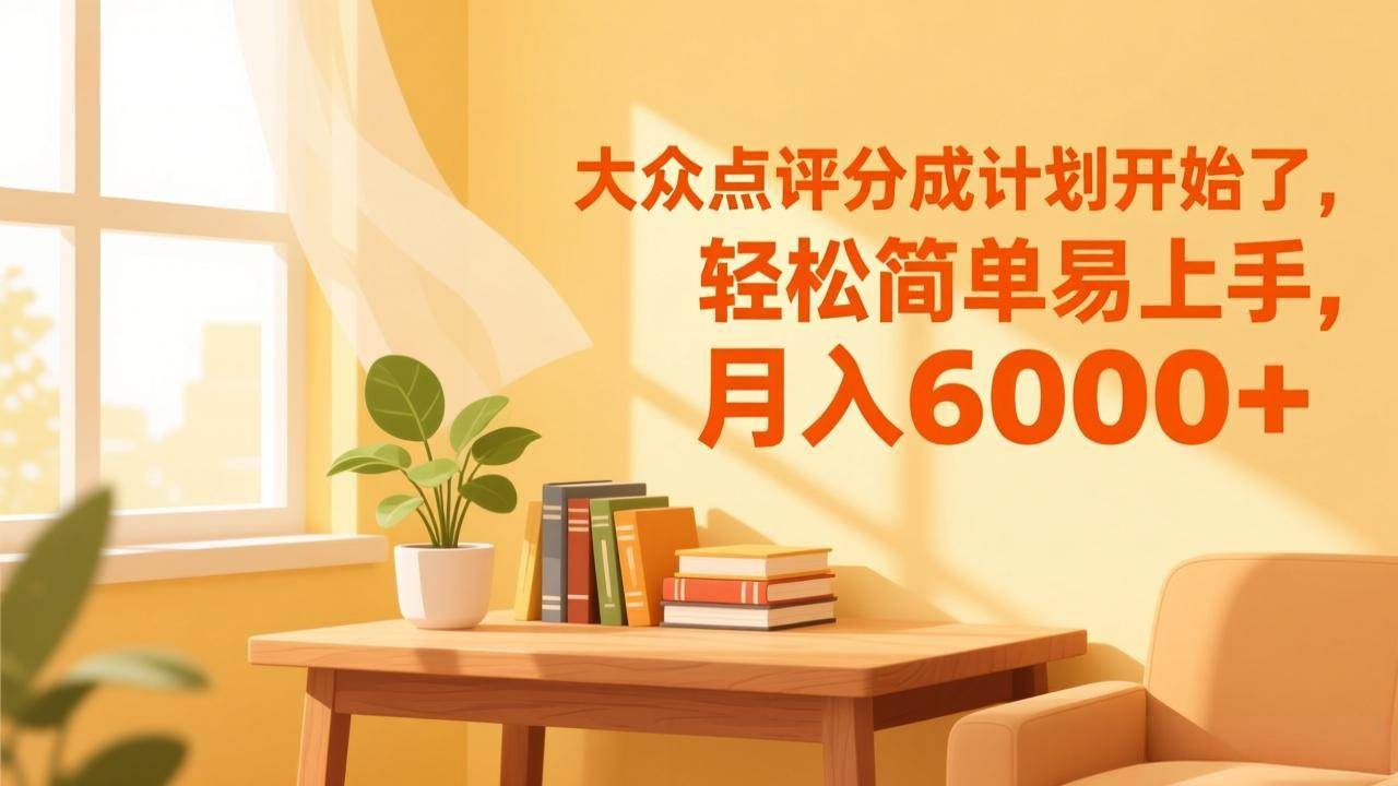 大众点评分成计划上线啦！超简单零门槛，月入6000+-安索博客网