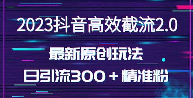 （5293期）日引300＋创业粉，独家抖音高效截流2.0玩法（价值1280）-安索博客网