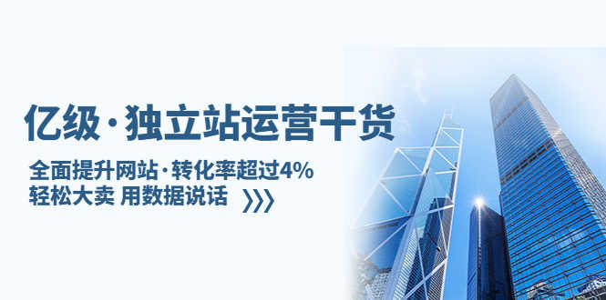 （5279期）亿级·独立站运营干货：全面提升网站·转化率超过4%，轻松大卖 用数据说话-安索博客网