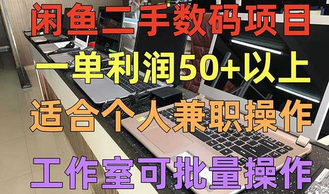 （5275期）闲鱼二手数码项目，个人副业低保收入一单50+以上，工作室批量放大操作-安索博客网