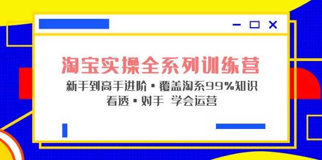 （5172期）淘宝实操全系列训练营 新手到高手进阶·覆盖·99%知识 看透·对手 学会运营-安索博客网