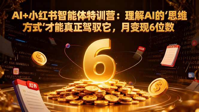 （17039期）AI+小红书智能体特训营2.0：搞懂AI怎么“想”，你才能真的用它赚钱，月入6位数（更新-结营课）-安索博客网
