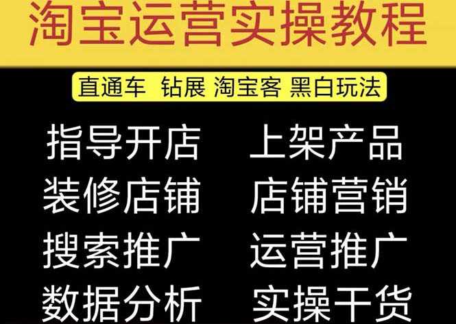 （5079期）2023淘宝开店教程0基础到高级全套视频网店电商运营培训教学课程（2月更新）-安索博客网