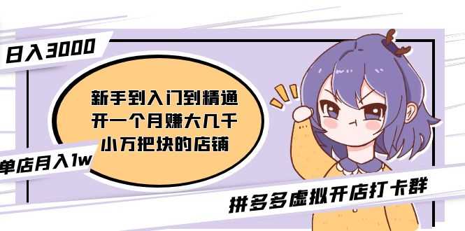 （5023期）拼多多虚拟开店打卡群：入门到精通（昨日群里有小伙伴日入3000+）2月26更新-安索博客网
