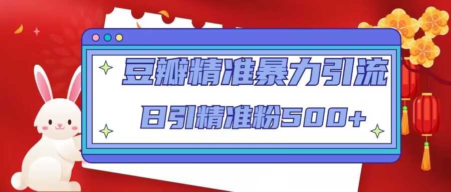 （4922期）豆瓣精准暴力引流，日引精准粉500+【12视频课】-安索博客网