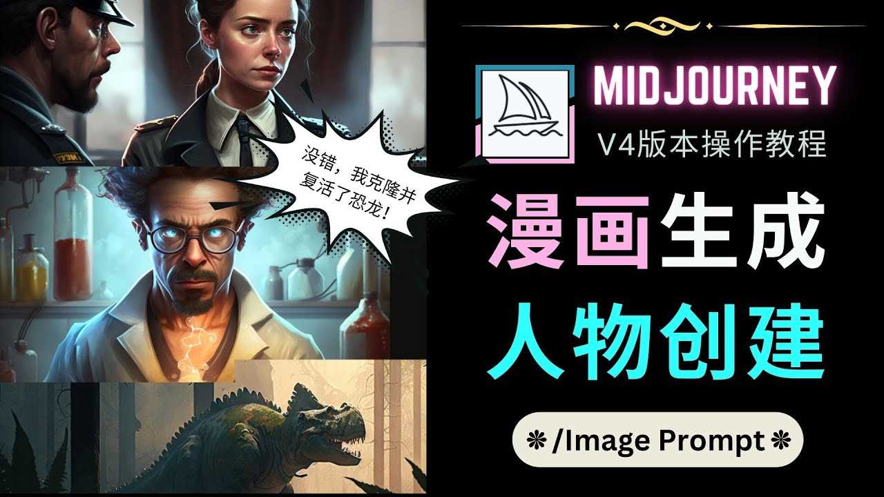 （4899期）Midjourney V4版本操作教程：2个简单参数，完成漫画生成，人物创建-安索博客网