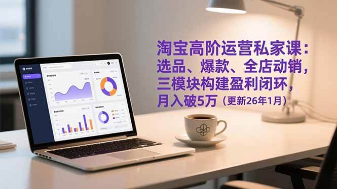 （17016期）淘宝高阶运营私家课：选品、爆款、全店动销，三招搞定赚钱闭环，月入5万+（更新到26年1月）-安索博客网