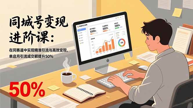 同城号变现进阶课：玩转本地赛道，精准引流+高效变现，单店月成交额猛涨50%-安索博客网