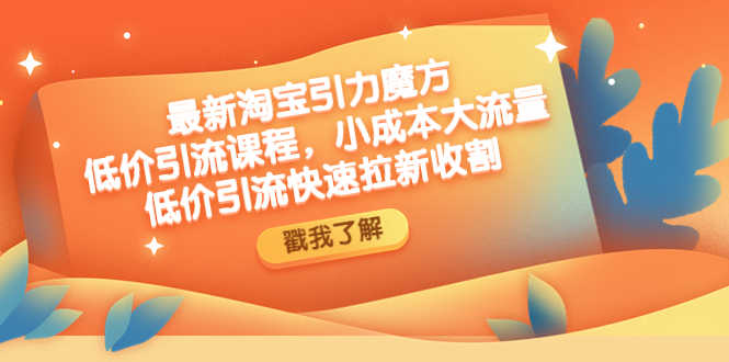 （4708期）最新淘宝引力魔方低价引流实操：小成本大流量，低价引流快速拉新收割-安索博客网