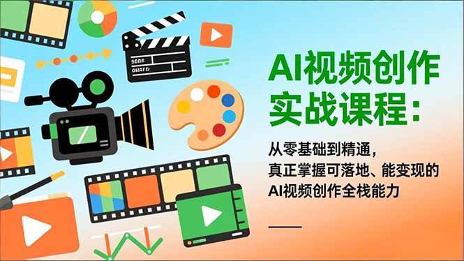（16997期）AI视频创作实战课：零基础变大神，轻松学会能做能赚钱的AI视频本领-安索博客网