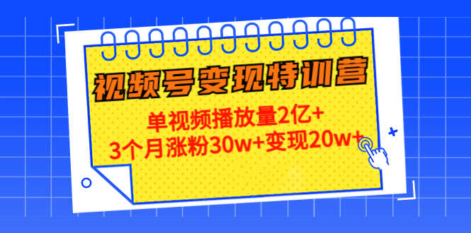 （4455期）20天视频号变现特训营：单视频播放量2亿+3个月涨粉30w+变现20w+-安索博客网