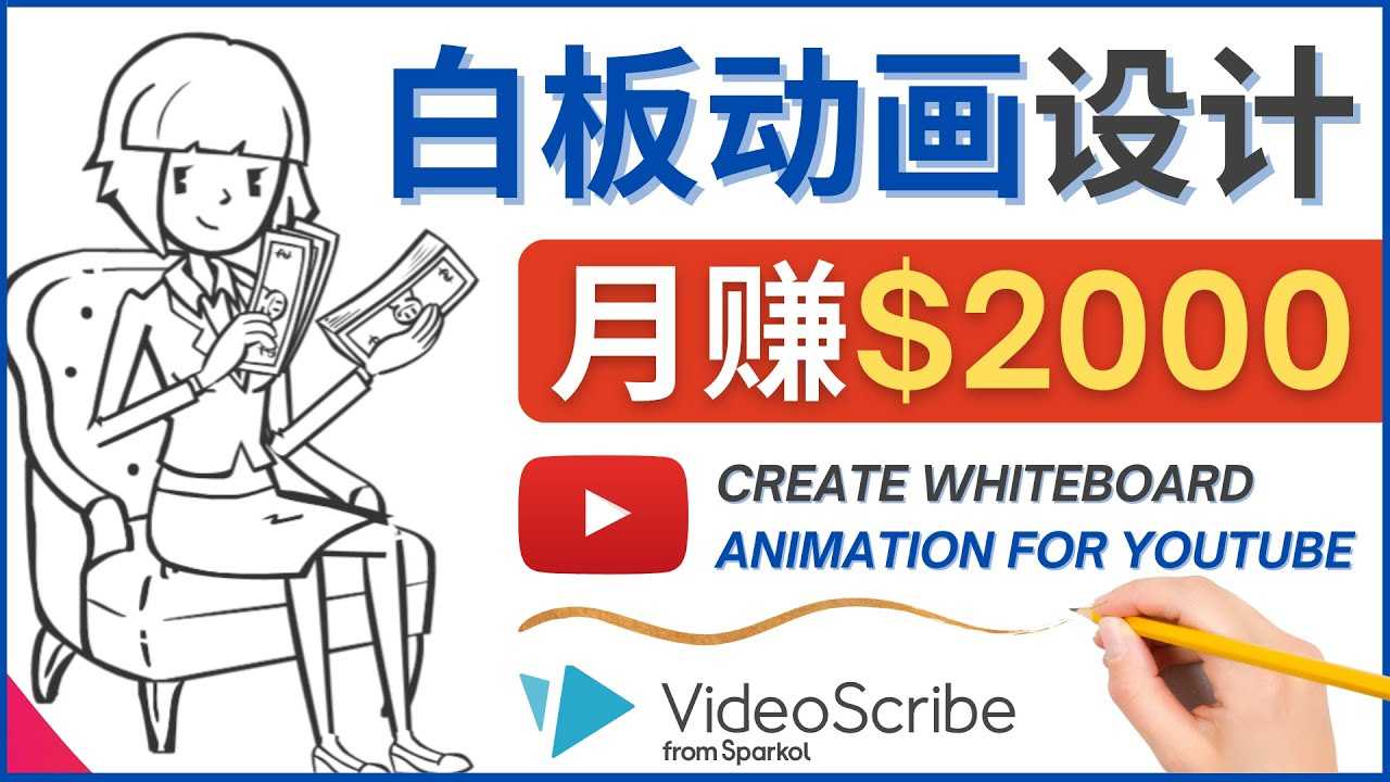 （4341期）创建白板动画（WhiteBoard Animation）YouTube频道，月赚2000美元-安索博客网