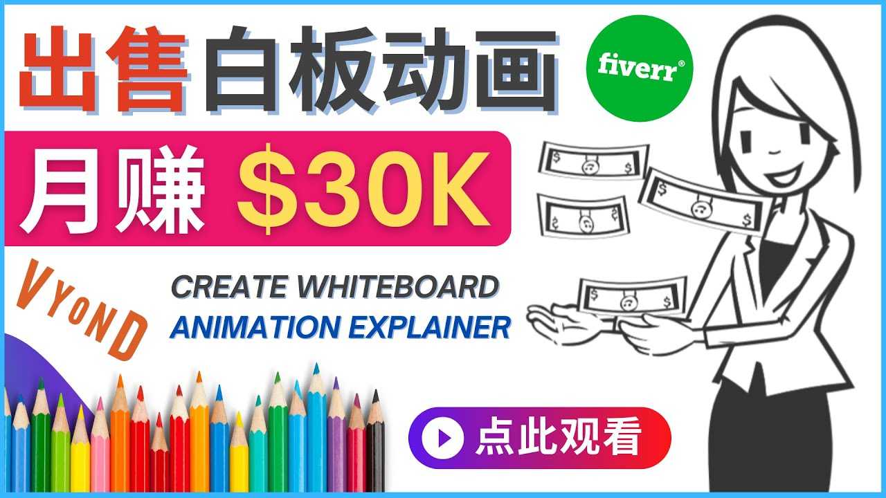 （4302期）如何用最简单制作白板动画（WhiteBoard Animation）月赚3万美元-安索博客网
